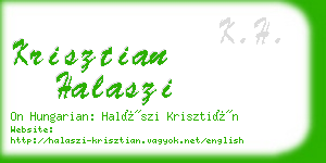 krisztian halaszi business card